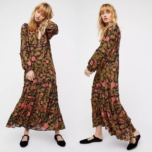 Spell Etienne Noir maxi dress